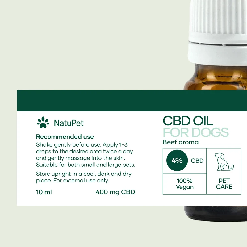 3er-Pack: CBD Öl für Hunde - Rind (4%)