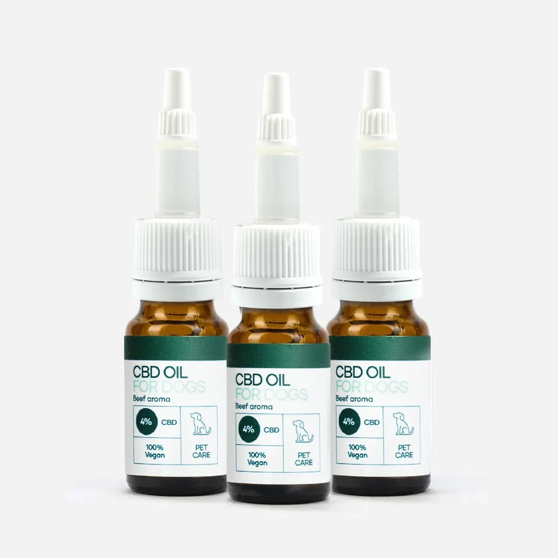 3er-Pack: CBD Öl für Hunde - Rind (4%)
