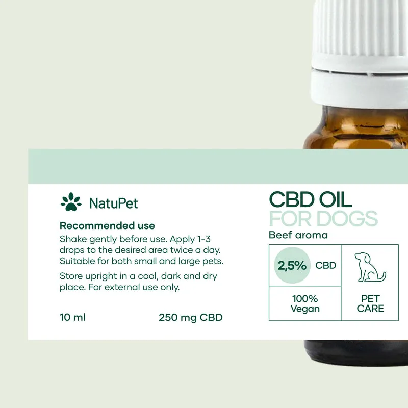 CBD Öl für Hunde - Rind (2,5%)