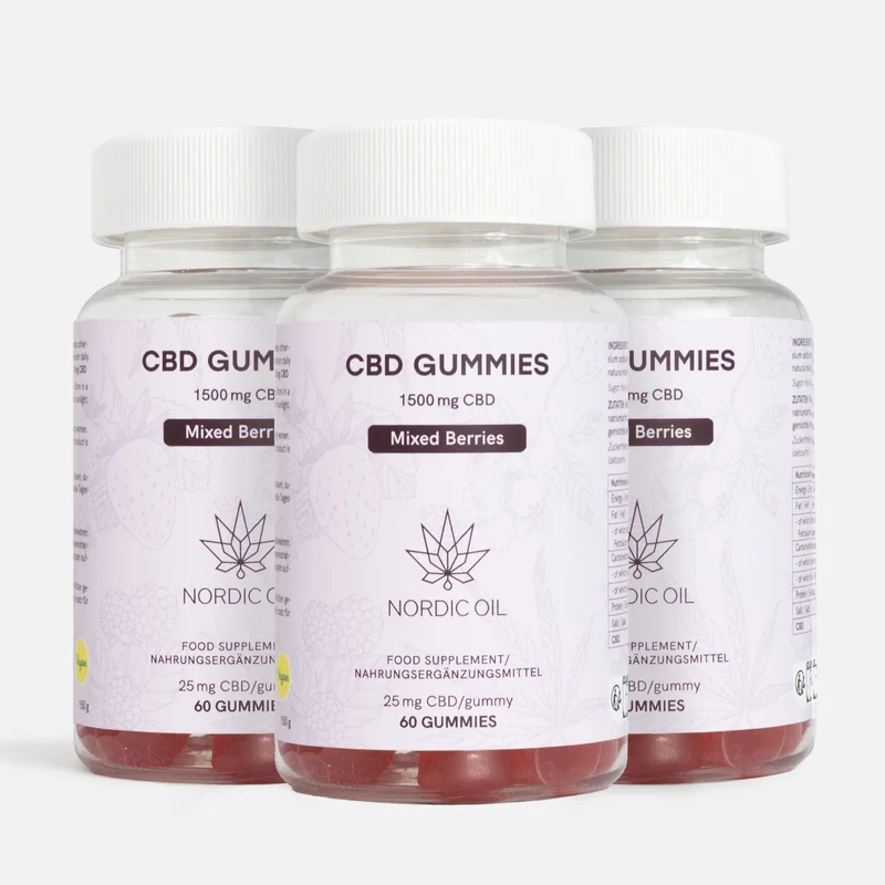 3er-Pack: CBD Fruchtgummis (1500mg) Beeren