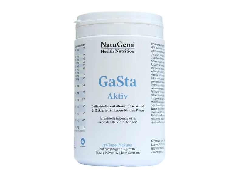 NatuGena GaSta Aktiv - Glutenfreie Ballaststoffe, Bakterien, Vitamine & Mineralstoffe