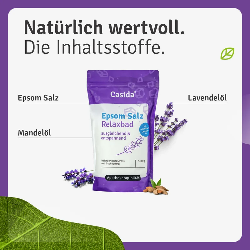 Epsom Salz Relaxbad mit Lavendel
