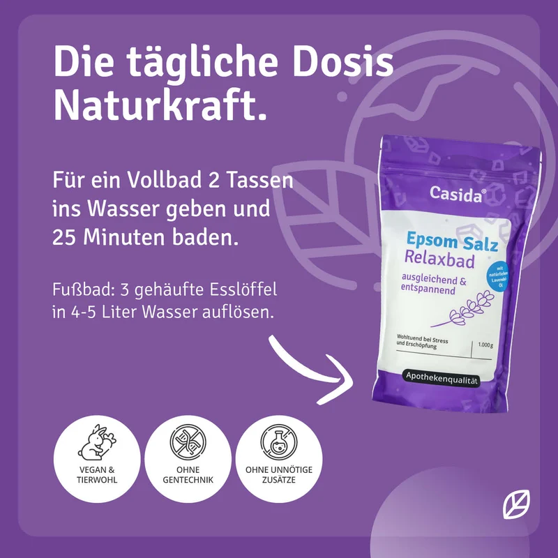 Epsom Salz Relaxbad mit Lavendel