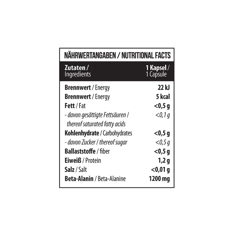 Beta Alanine 1200 mg 60 Kapseln
