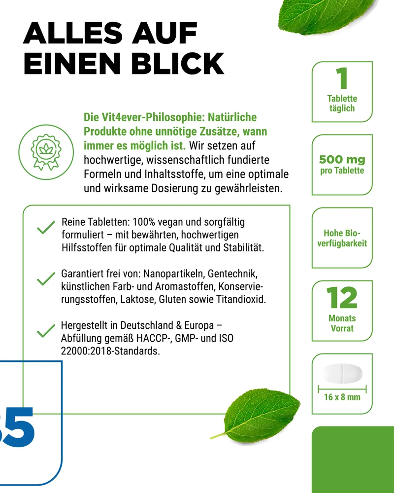 Vitamin B5 Pantothensäure 500 mg