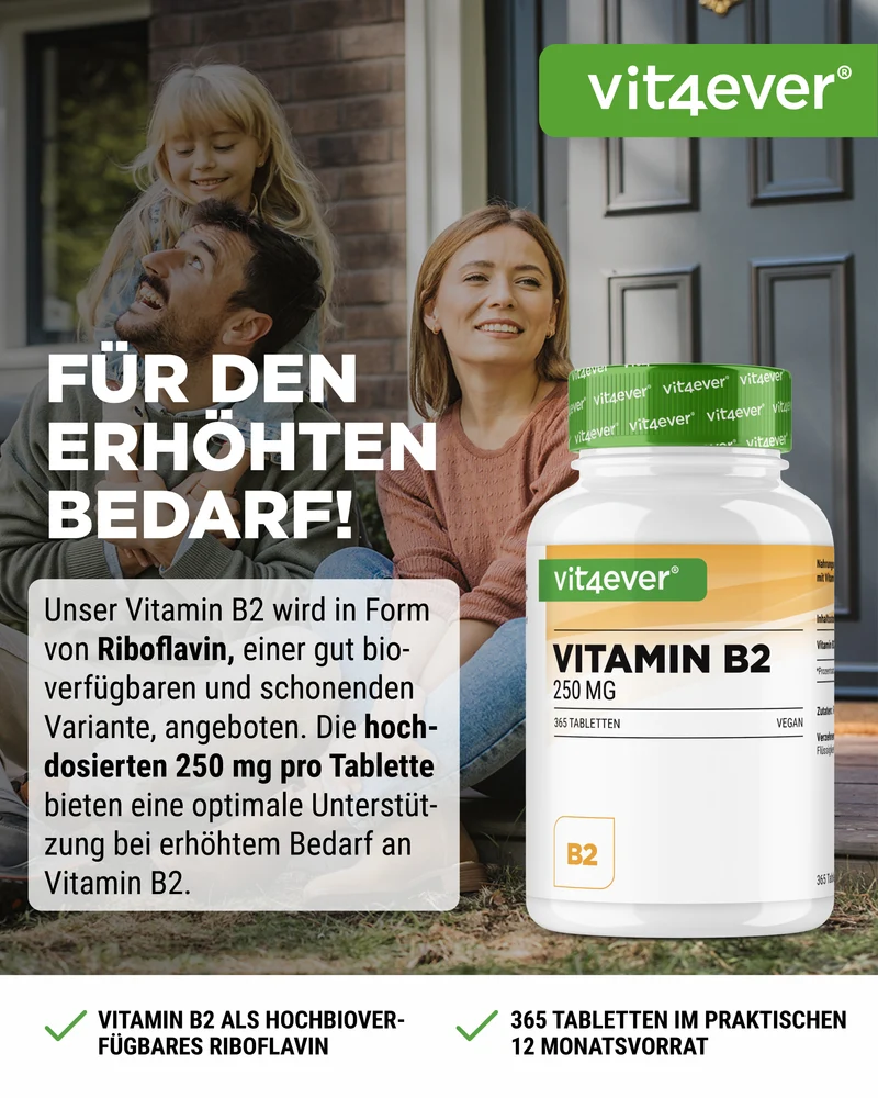 Vitamin B2 Riboflavin 250mg