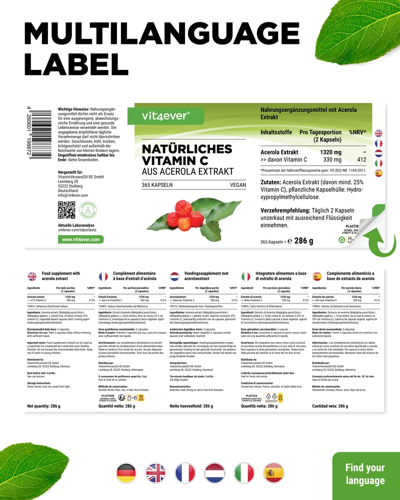 Natürliches Vitamin C aus Acerola