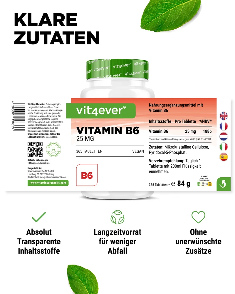 Vitamin B6 P-5-P Bioaktiv - 25 mg