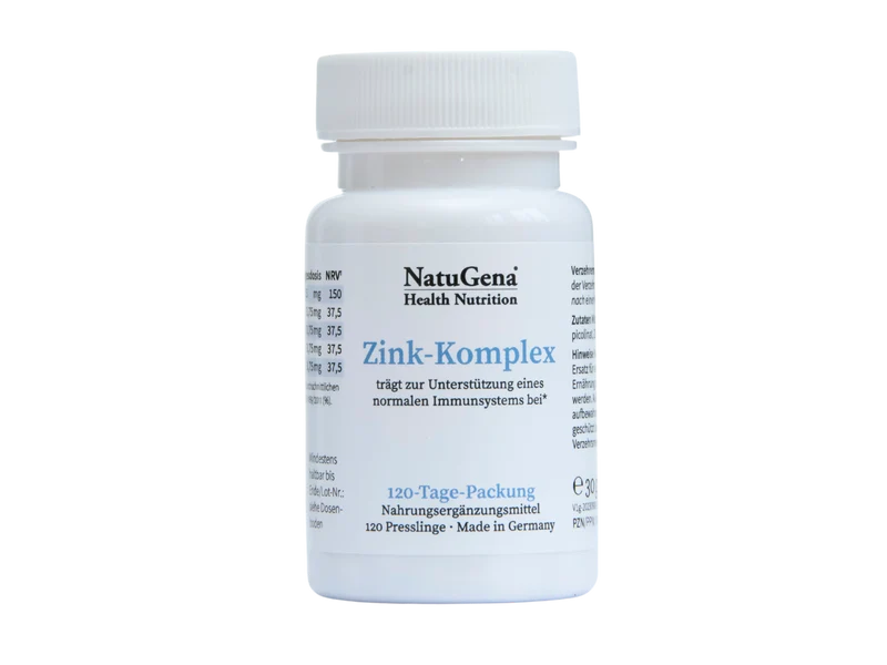 NatuGena Zink-Komplex - Vierfachkombination - 120 Tabletten (4-Monats-Packung)