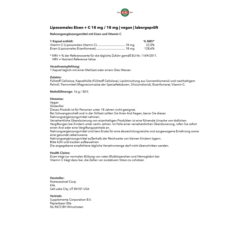 Liposomales Eisen