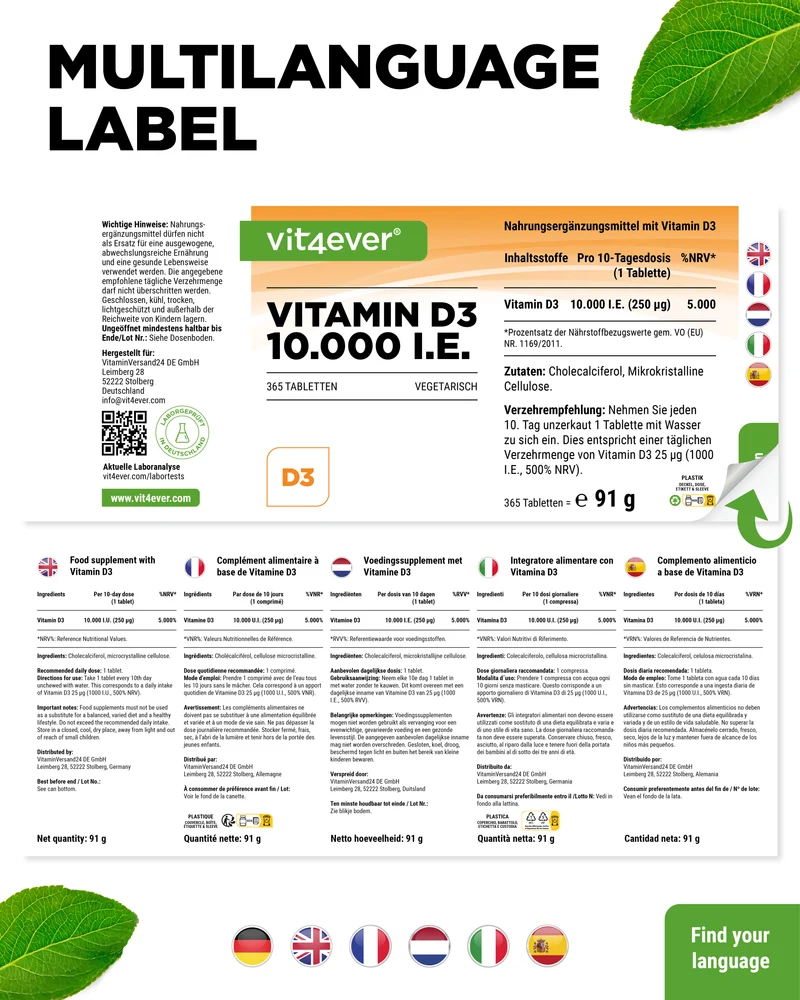 Vitamin D3 Depot 10.000 I.E