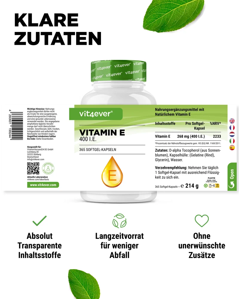 Vitamin E 400 I.E. Softgels