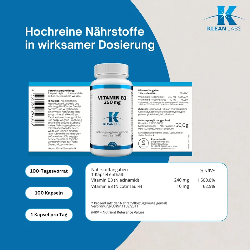 Vitamin B3 250 mg