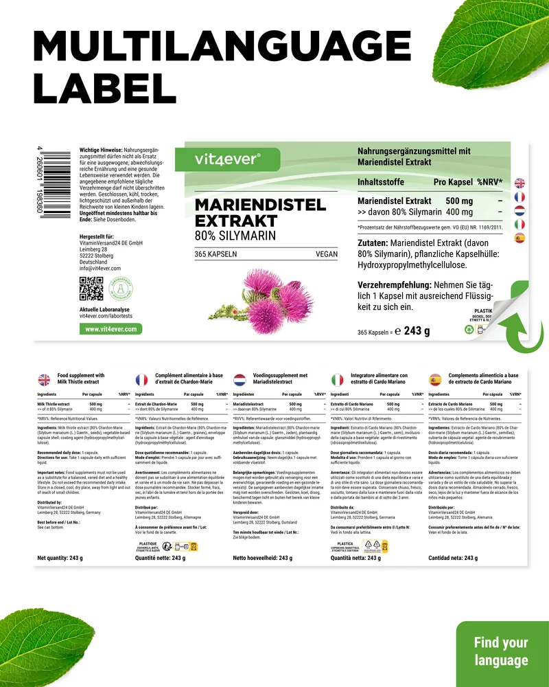 Mariendistel Extrakt 500 mg