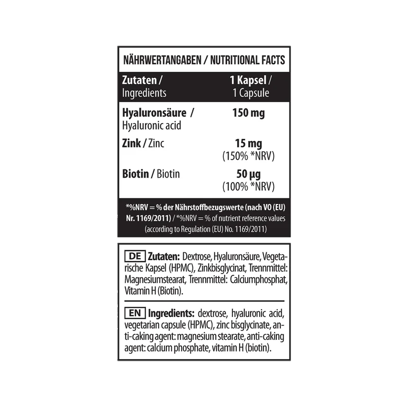 Hyaluronic Acid + Biotin 90 Caps