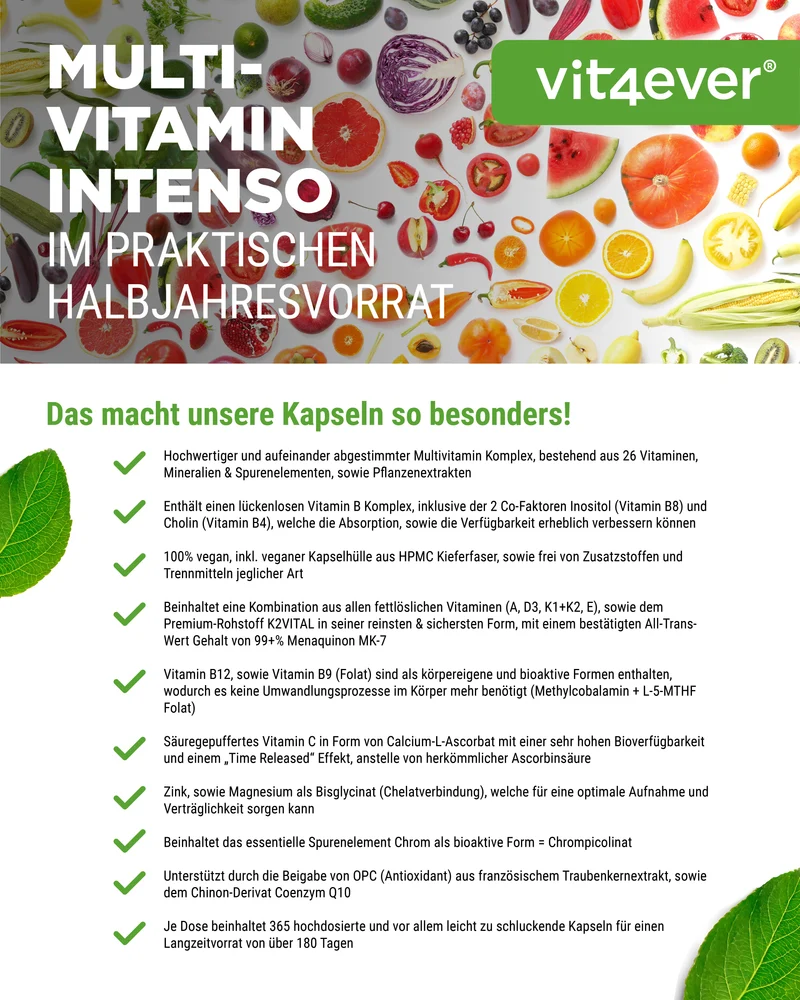 Premium Multivitamin Intenso - 365 Kapseln