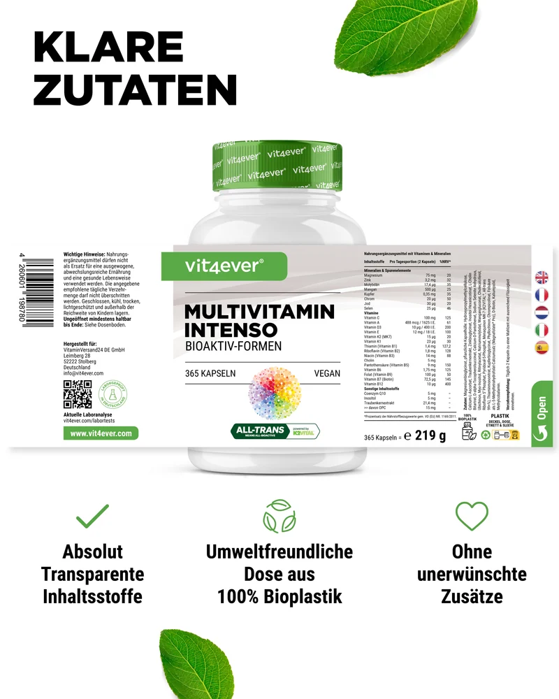 Premium Multivitamin Intenso - 365 Kapseln