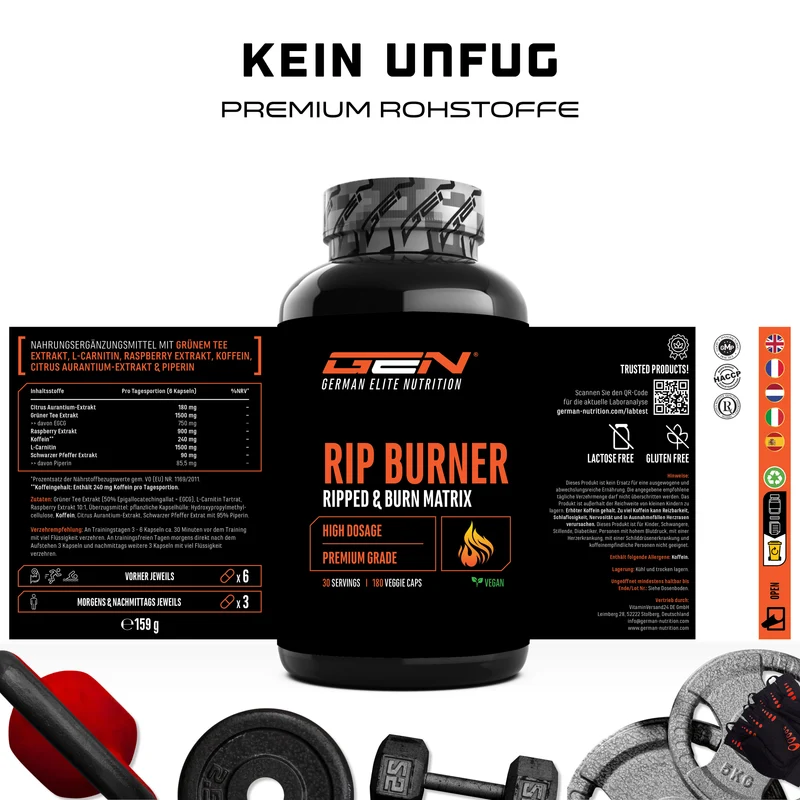 RIP Burner - 180 Kapseln - Definitionsphase & Diät