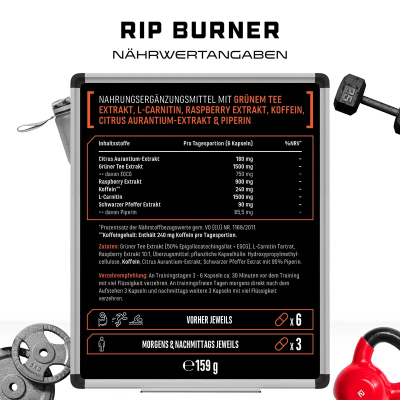 RIP Burner - 180 Kapseln - Definitionsphase & Diät