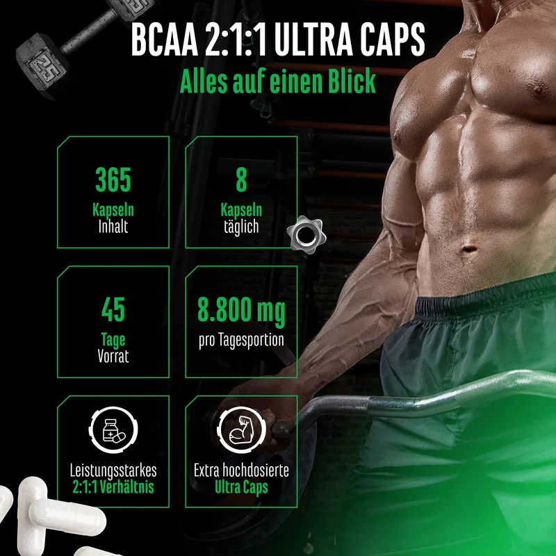 BCAA 2:1:1, 365 Kapseln
