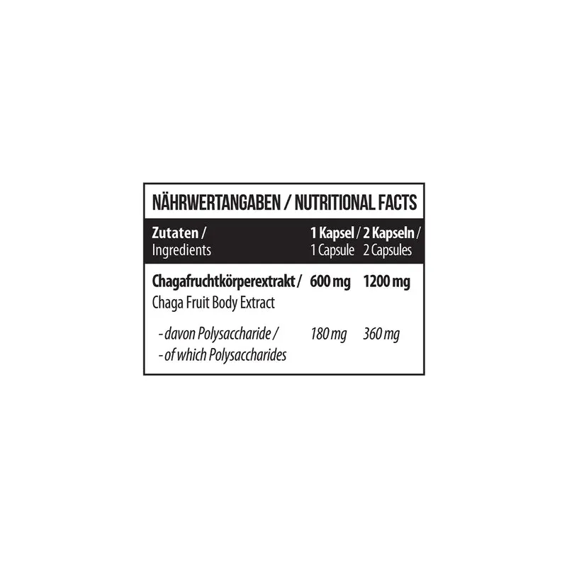 Chaga Mushroom 1200 mg 60 Kapseln
