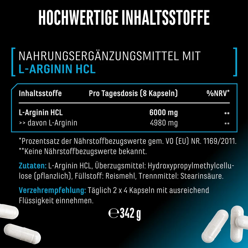 L-Arginin HCL Kapseln