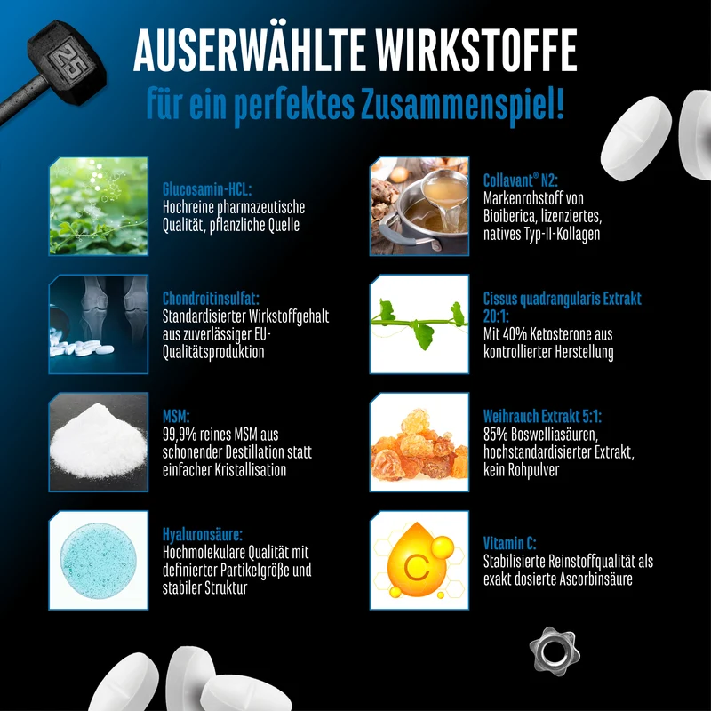 Joint Essentials - 8 Wirkstoffe, 180 Tabletten