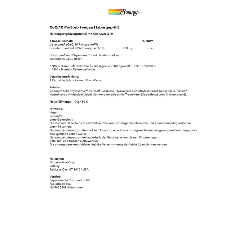 CoQ10 ProSorb