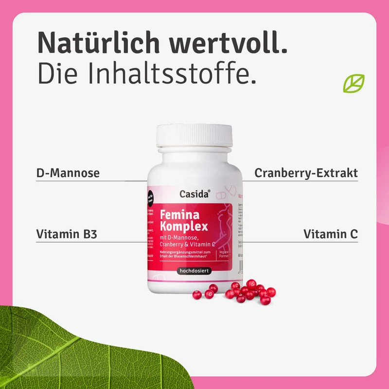 Femina Komplex mit D-Mannose, Cranberry & Vitamin C
