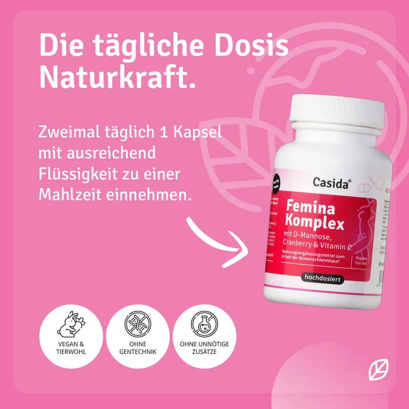 Femina Komplex mit D-Mannose, Cranberry & Vitamin C
