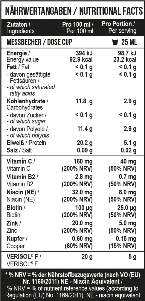 Fish Collagen Peptides Verisol® 500 ml Strawberry kiwi