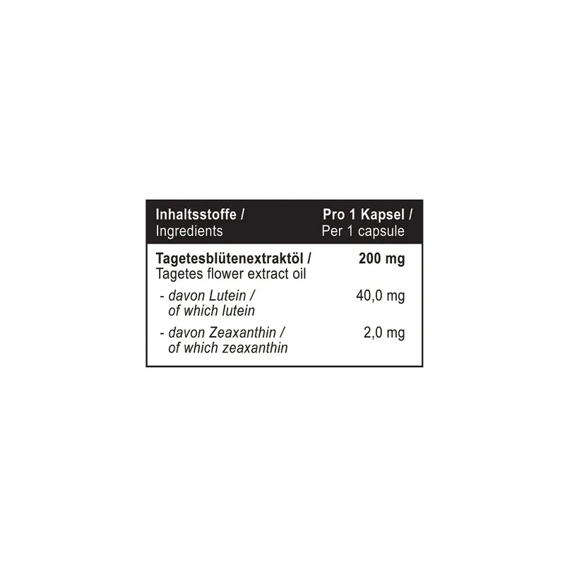 Lutein 40 mg + Zeaxanthin 60 Softgels