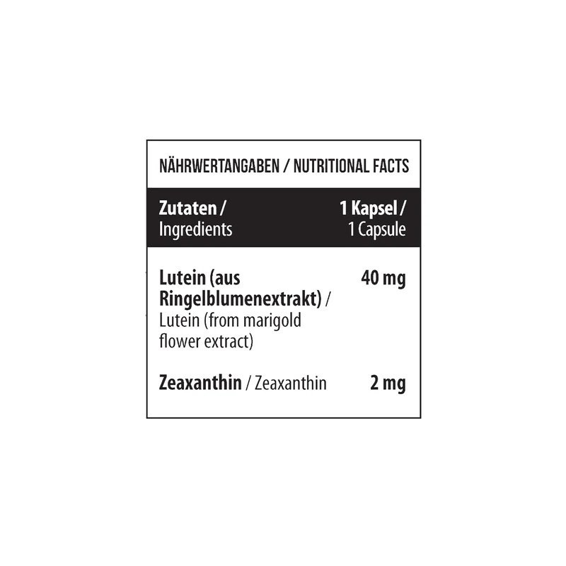 Lutein 40 mg + Zeaxanthin 60 Softgels