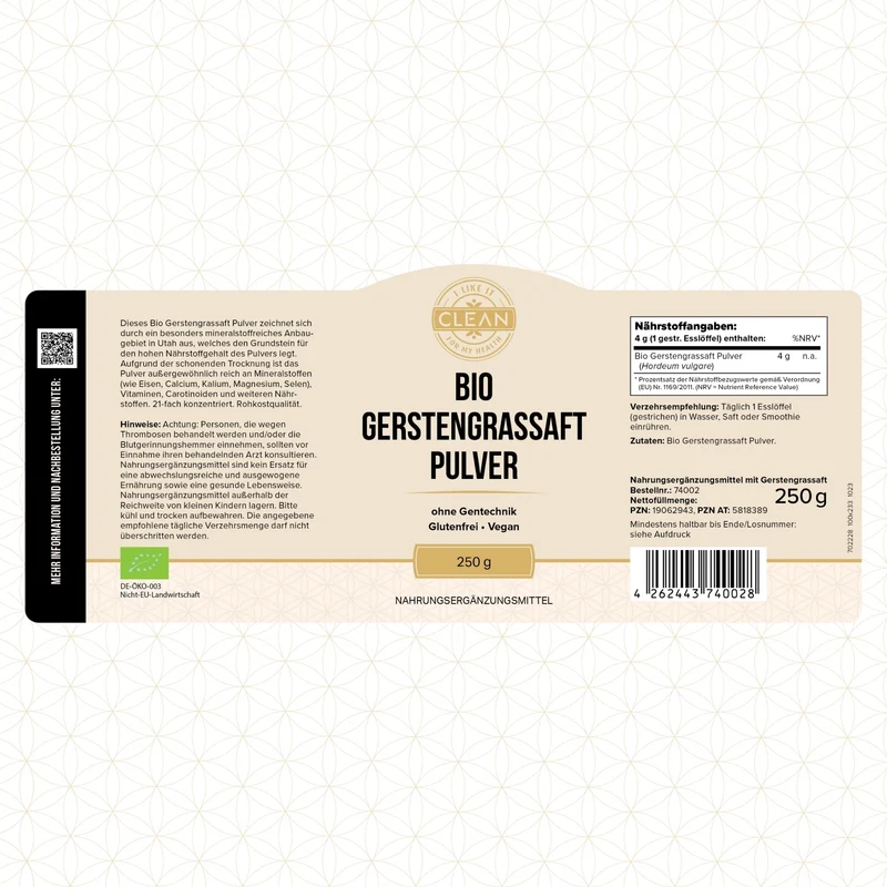 Gerstengrassaft Bio
