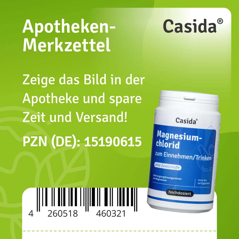 Magnesiumchlorid zum Einnehmen / Trinken