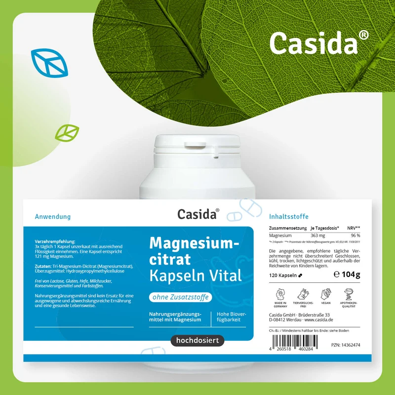 Magnesiumcitrat Kapseln Vital
