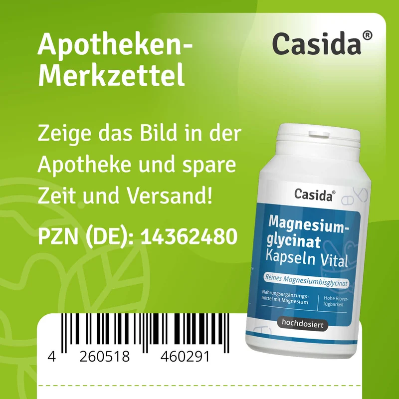 Magnesiumglycinat Kapseln Vital hochdosiert