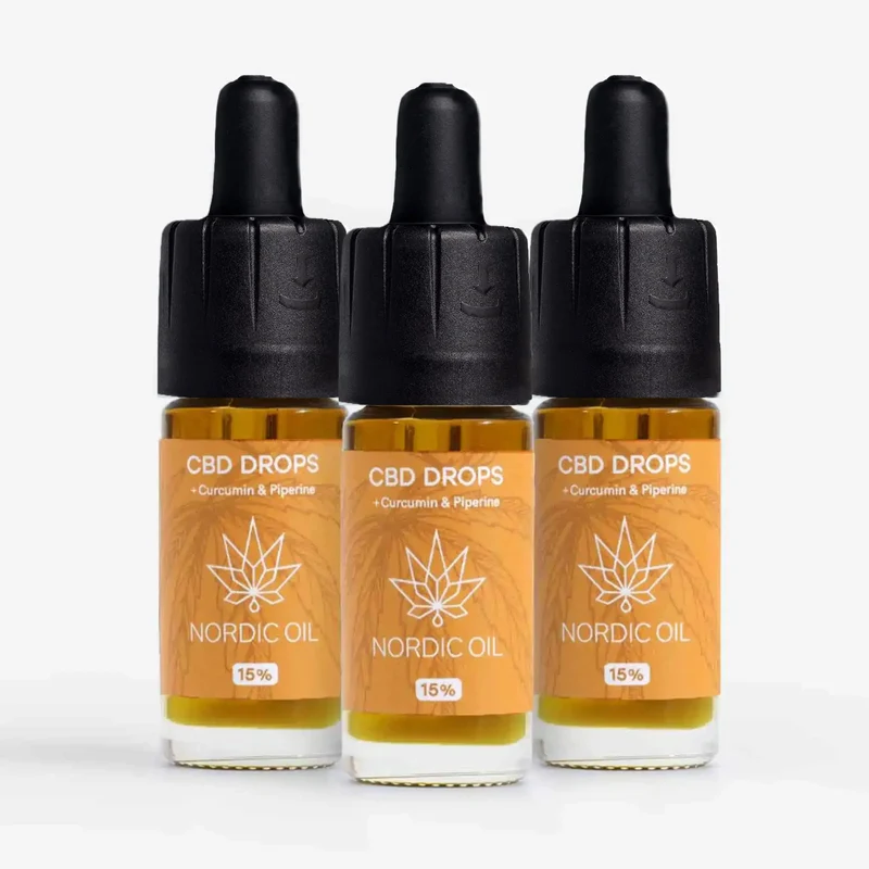 3er-Pack: CBD Öl (15%) mit Curcumin