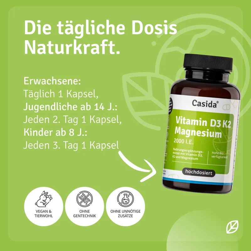 Vitamin D3 K2 Magnesium Kapseln - B2B