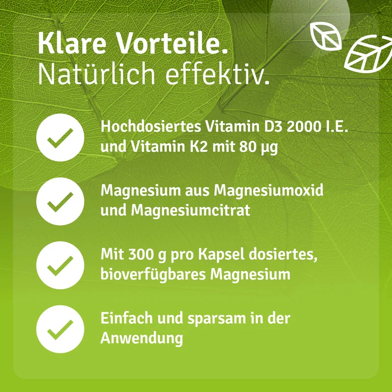 Vitamin D3 K2 Magnesium Kapseln - B2B
