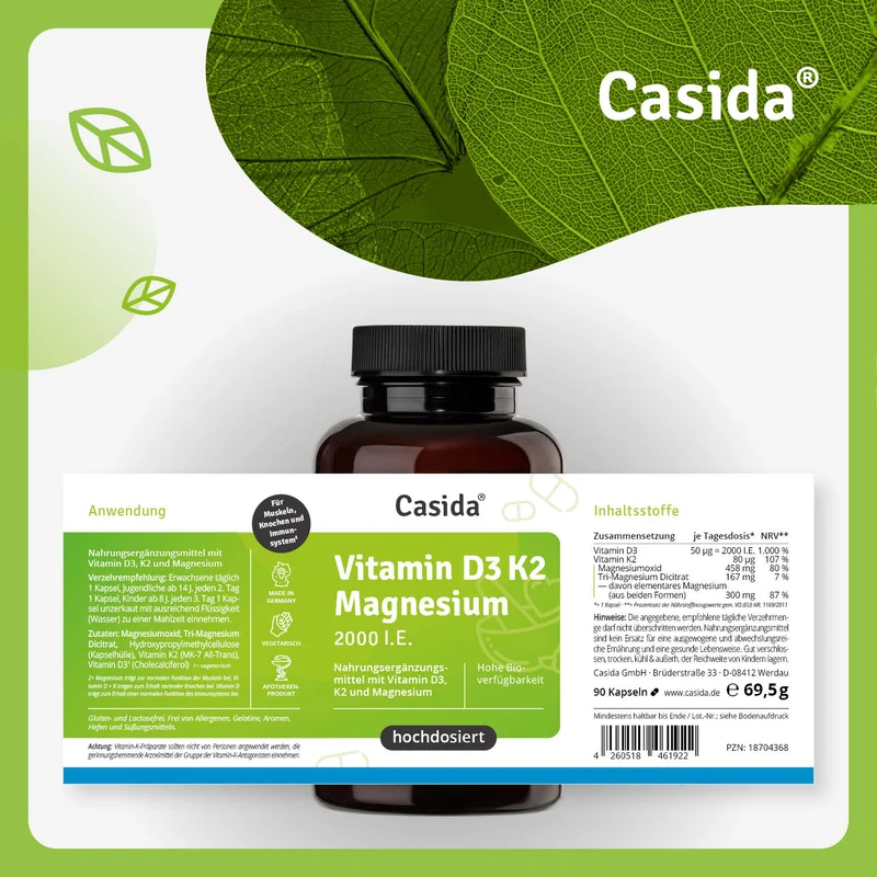 Vitamin D3 K2 Magnesium Kapseln - B2B