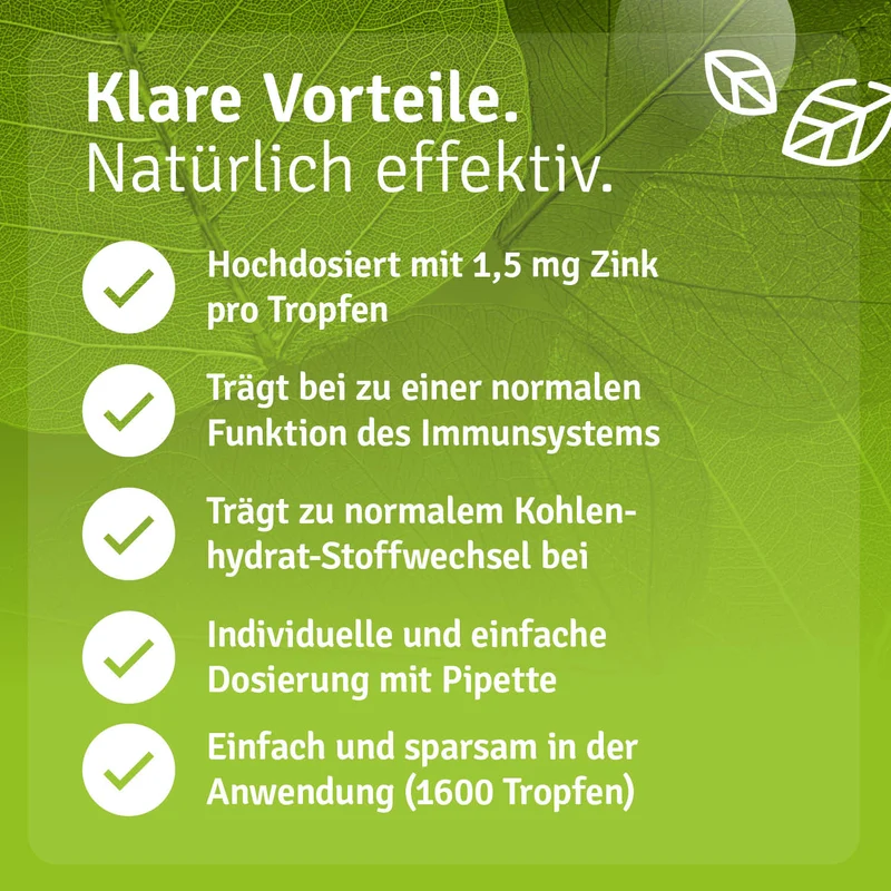 Zink Tropfen - Ionisches Zinksulfat