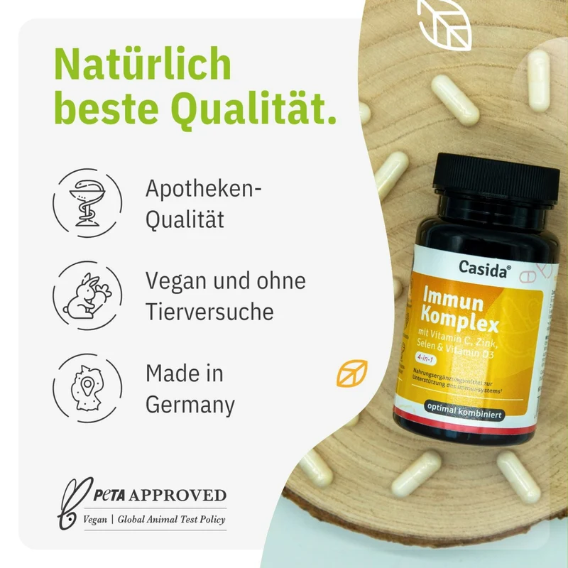 Immun Komplex mit Vitamin C, Zink, Selen und Vitamin D3