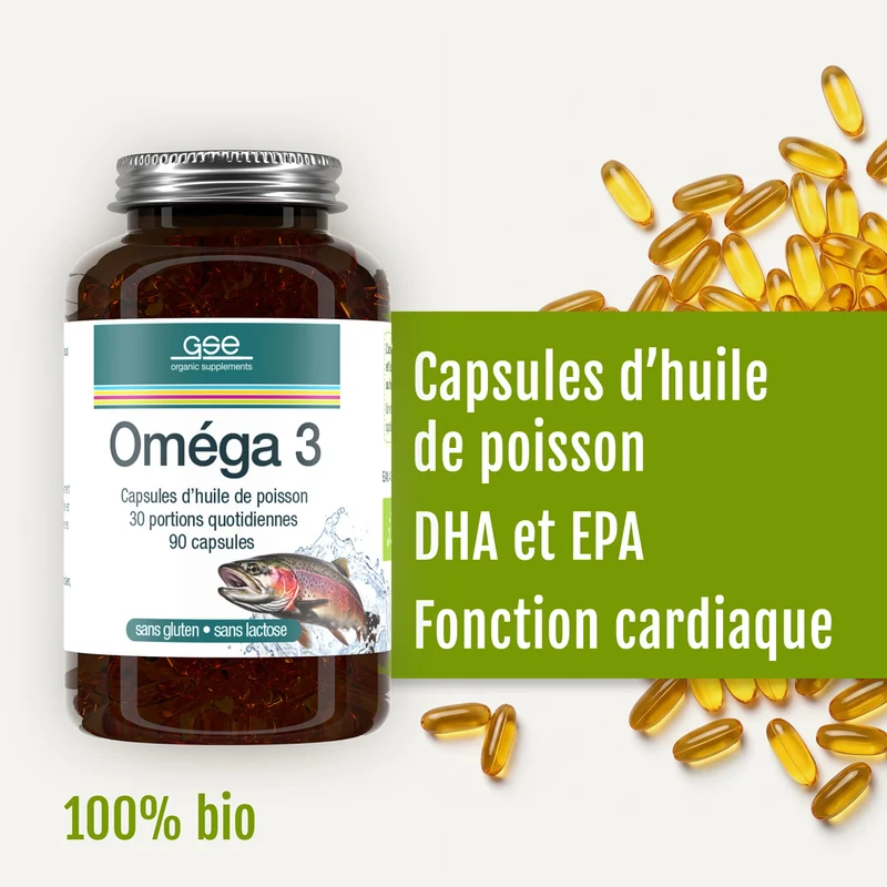 Gélules d'huile de poisson oméga 3 (bio)