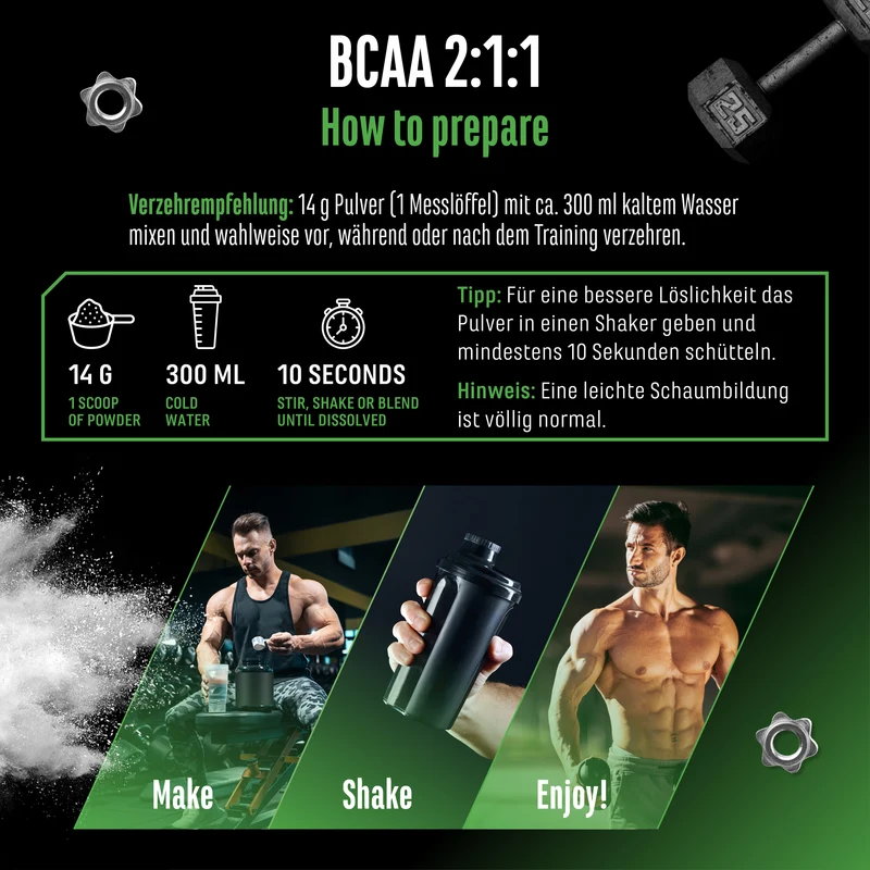 GEN BCAA 2:1:1 Pulver - Neutral, 500 g