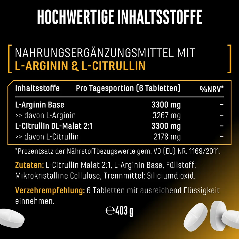 L-Arginin + L-Citrullin Tabs