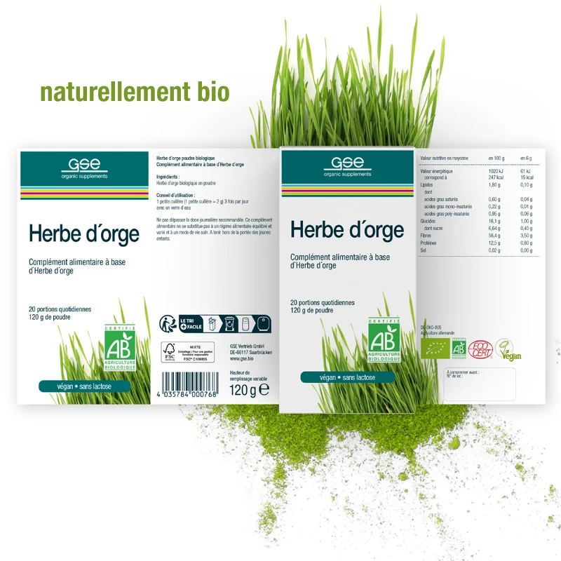 Poudre d'herbe d'orge (bio)