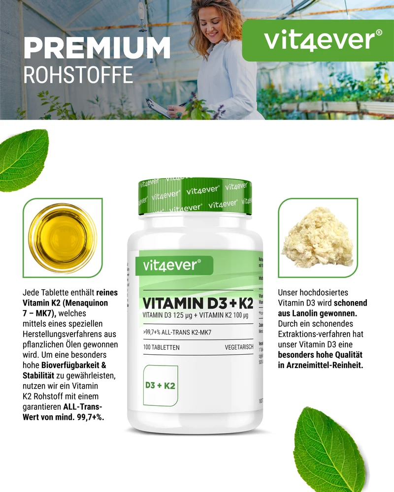Vitamin D3 5.000 I.E. + Vitamin K2 100 mcg