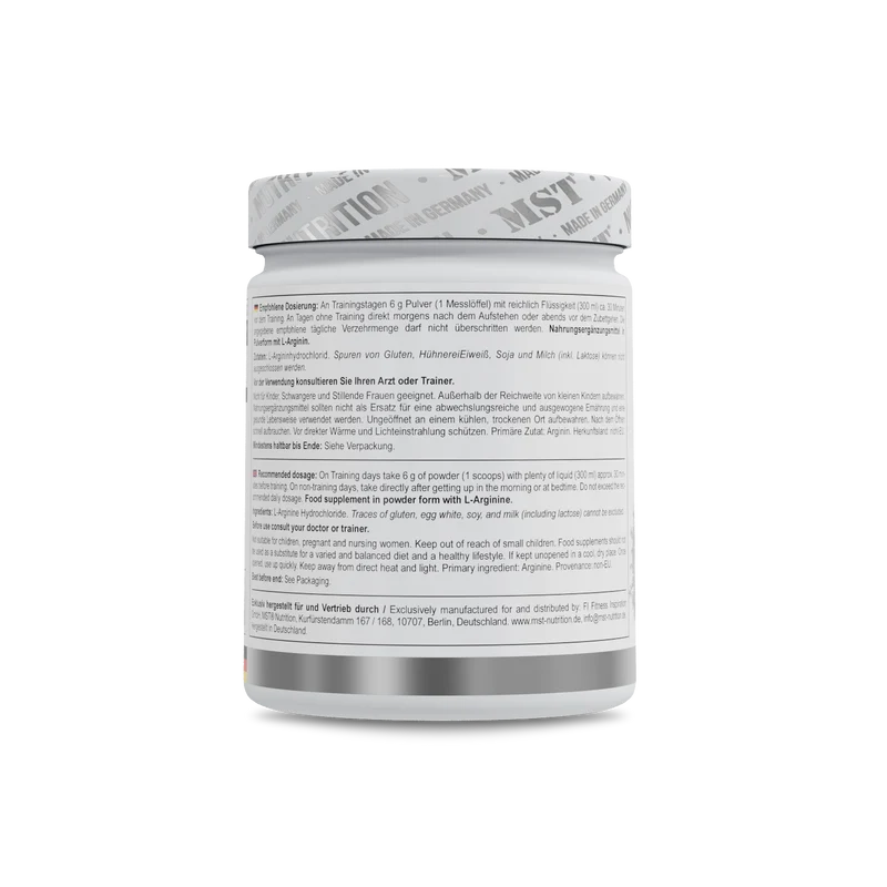 Arginine HCL 500 g Unflavored