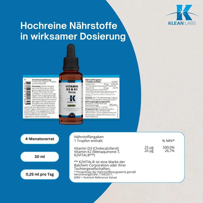 Vitamin D3 & K2